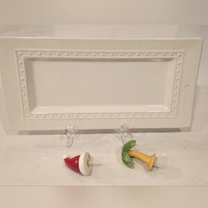 Nora Fleming Retired Pearl Dot Bread Tray